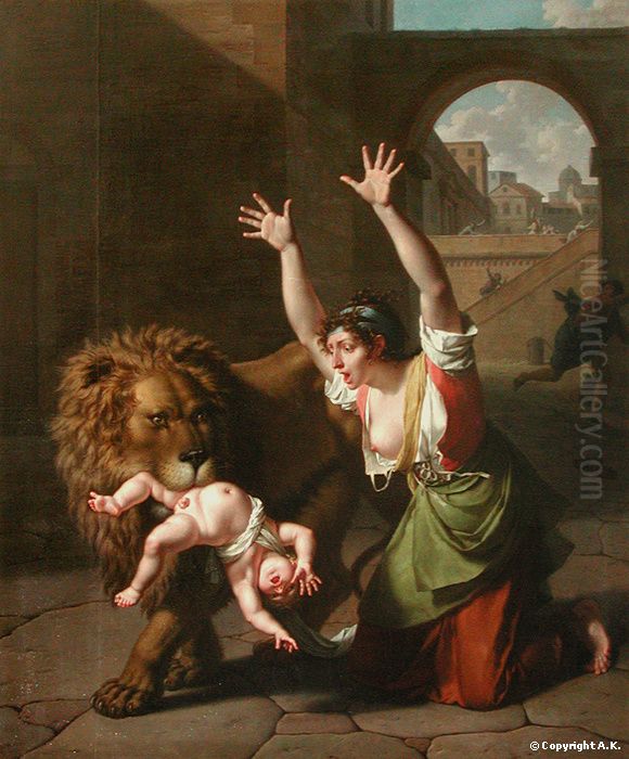 Le Lion de Florence Oil Painting by Nicolas-Andre Monsiau
