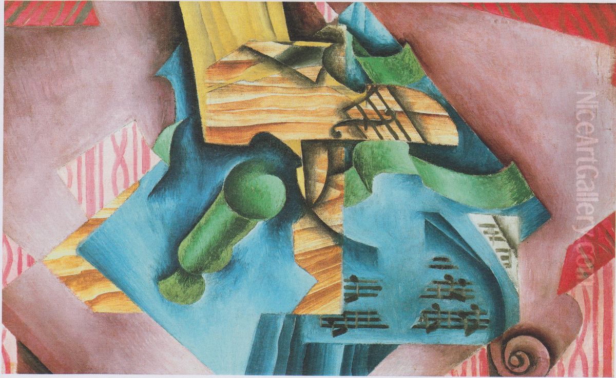 Violine und Glas Oil Painting by Juan Gris