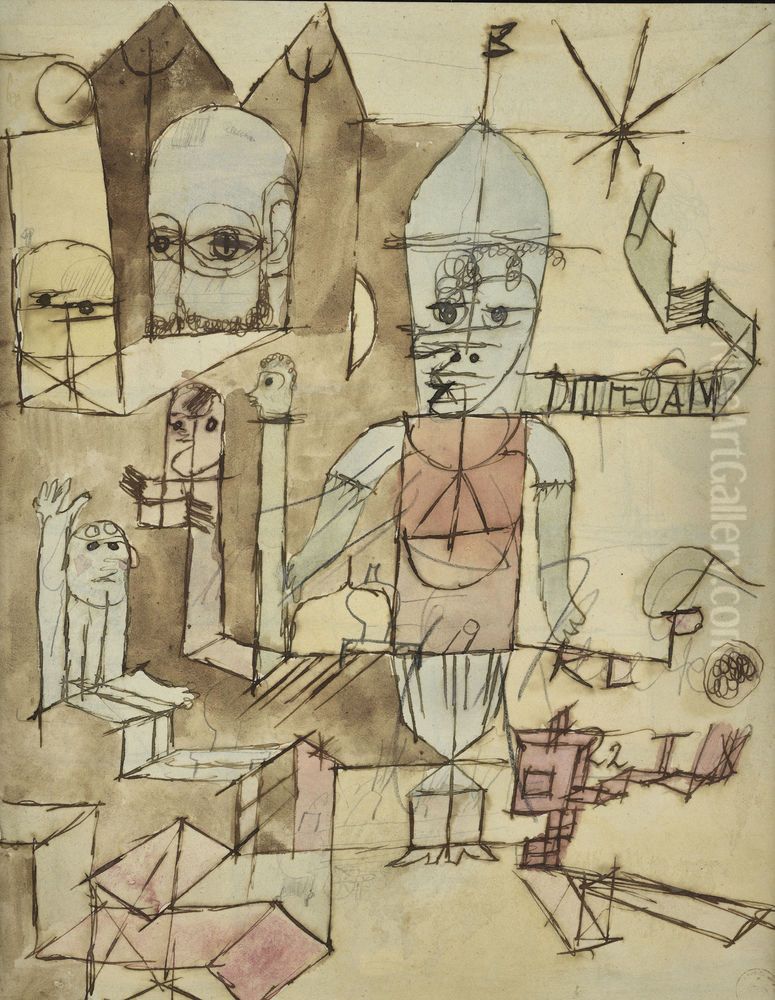Dittlsam Oil Painting by Paul Klee