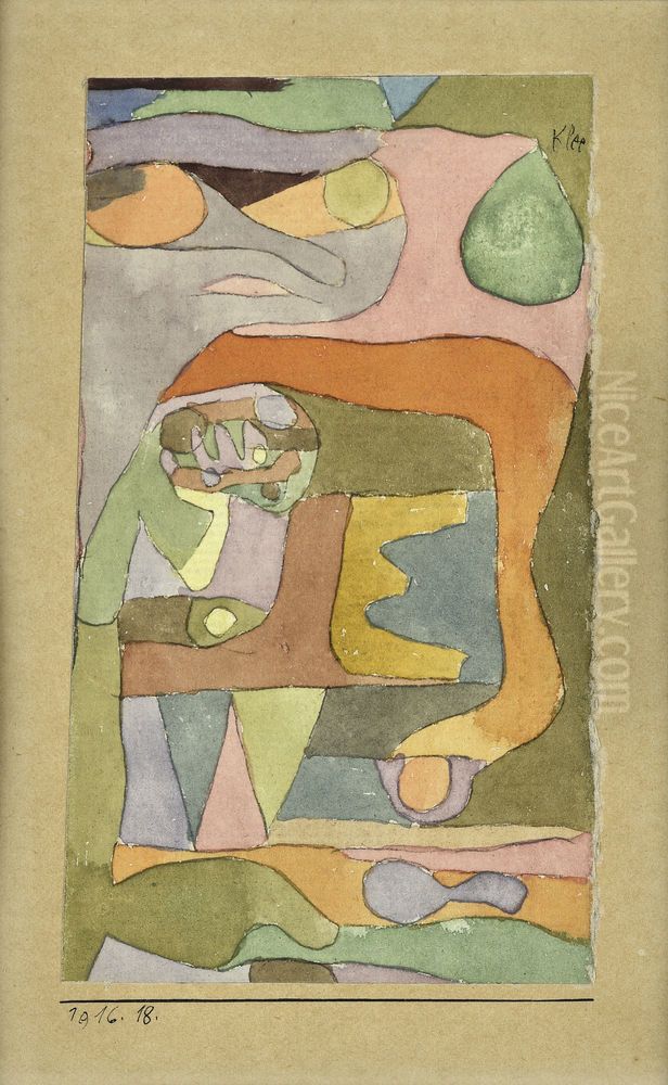 Miniatur mit dem E (Emma) Oil Painting by Paul Klee