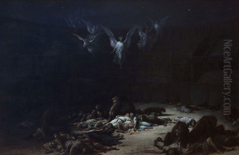 Les Martyrs Chretiens Oil Painting by Gustave Dore