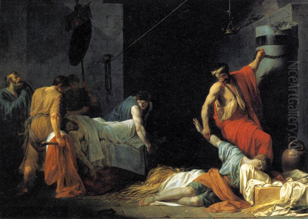 The Funeral of Miltiades Oil Painting by Jean-Francois-Pierre Peyron