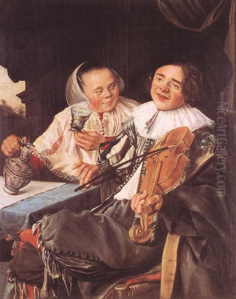 Carousing Couple Oil Painting by Judith Leyster