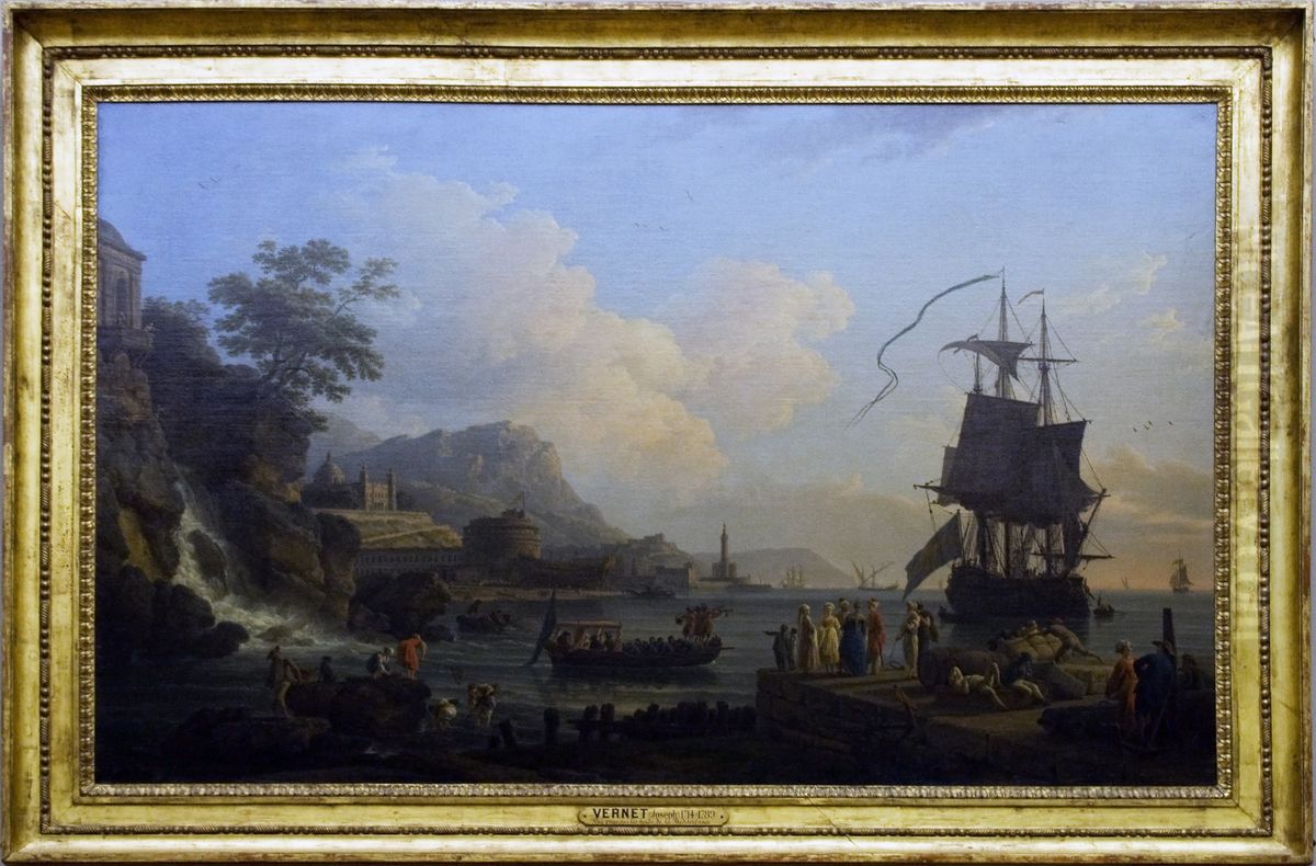 Tengeri tajkep a Foldkozi-tenger partjan Oil Painting by Joseph Vernet