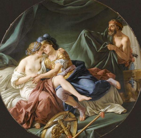 Mars and Venus surprised by Vulcan Oil Painting by Louis-Jean-Francois Lagrenee