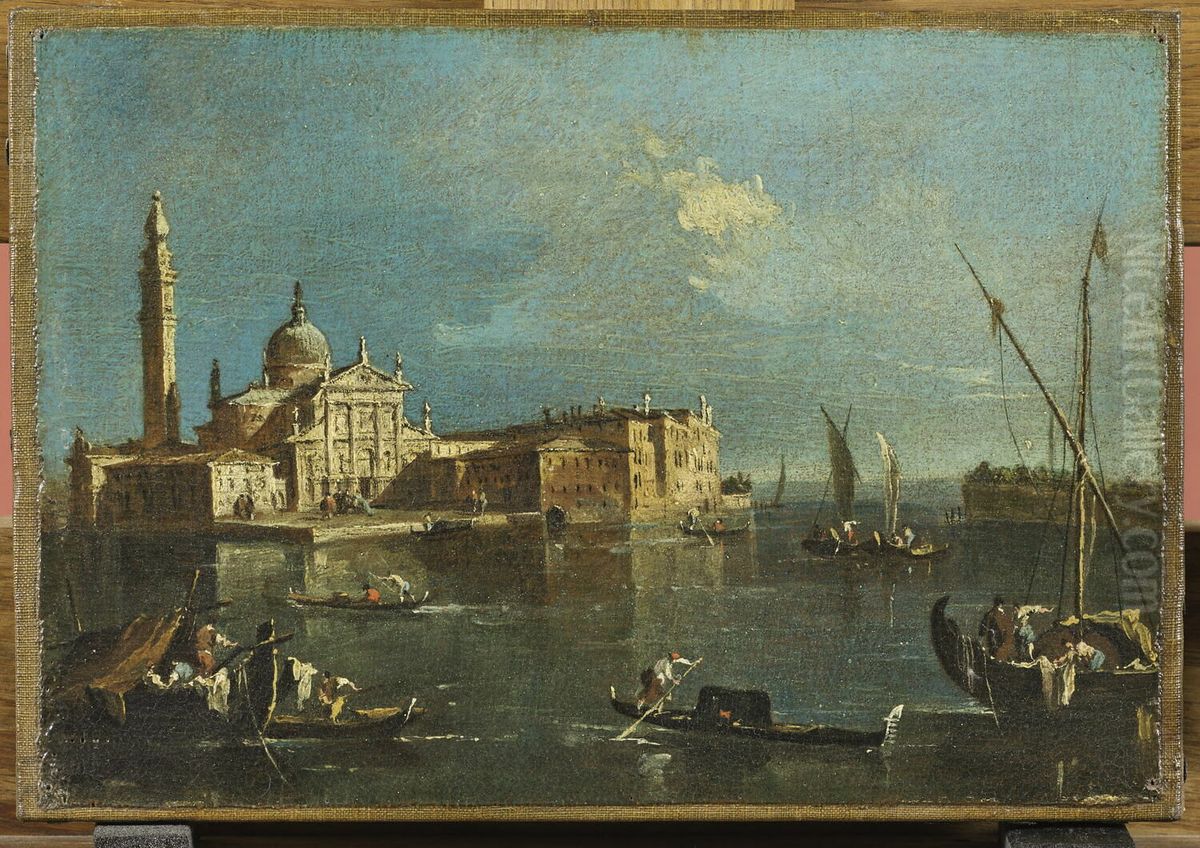 San Giorgio Maggiore in Venice Oil Painting by Francesco Guardi