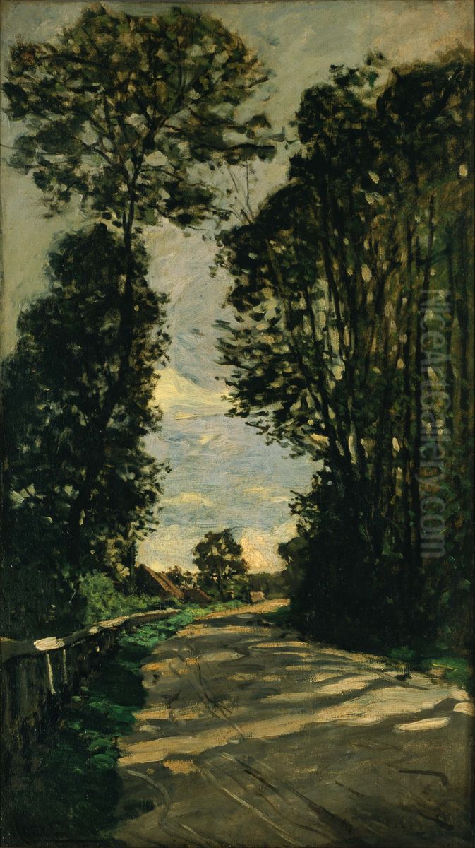 Walk (Road of the Farm Saint-Simeon) Oil Painting by Claude Oscar Monet