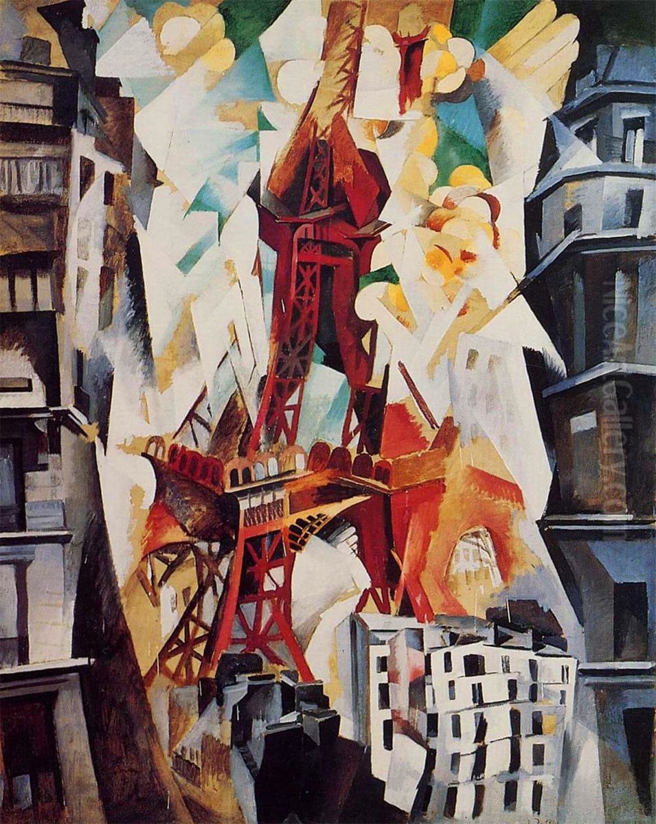 The Red Tower Oil Painting by Robert Delaunay