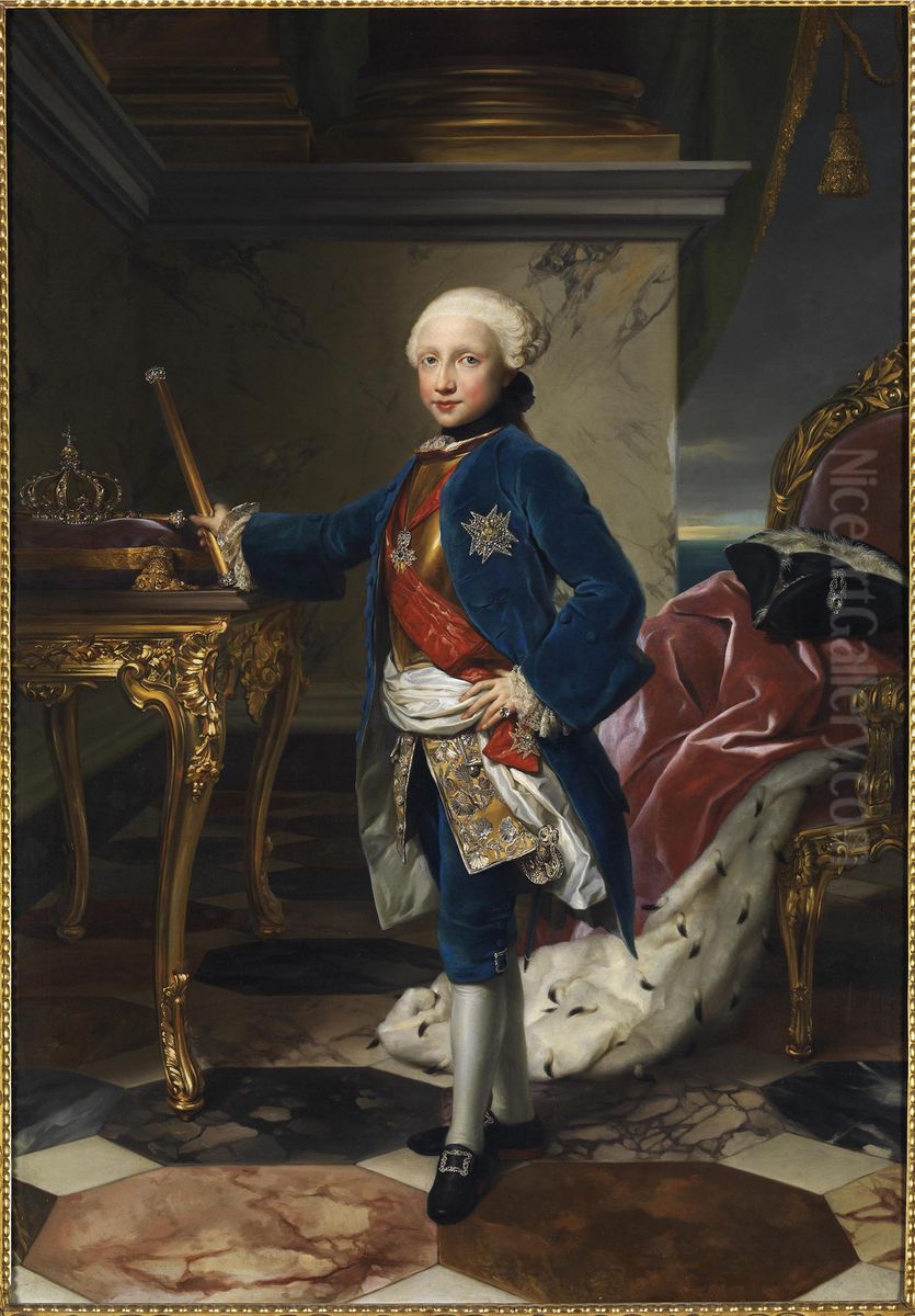 Portrait of Ferdinand IV Oil Painting by Anton Raphael Mengs