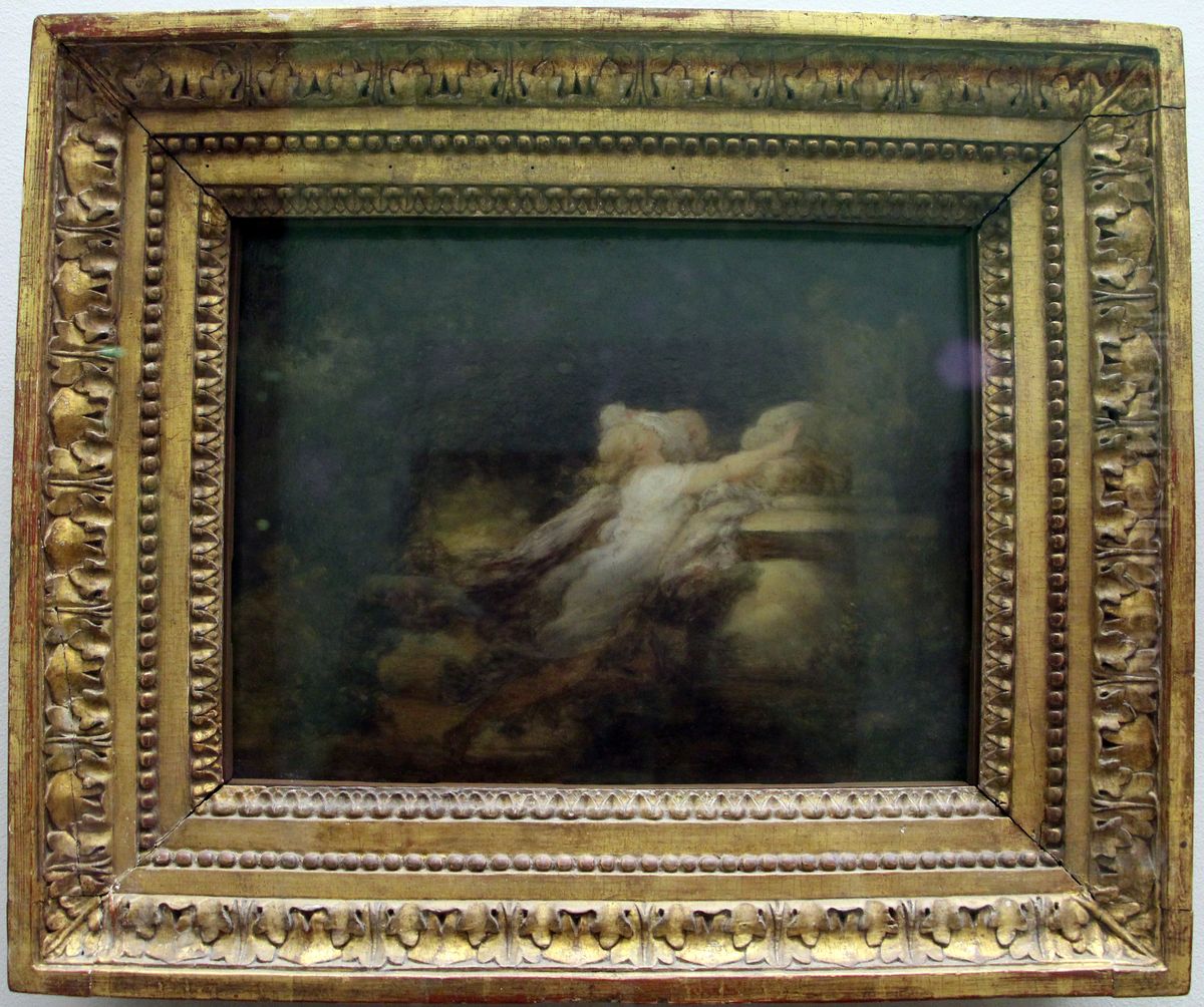 Le Voeu a l'Amour. Oil Painting by Jean-Honore Fragonard
