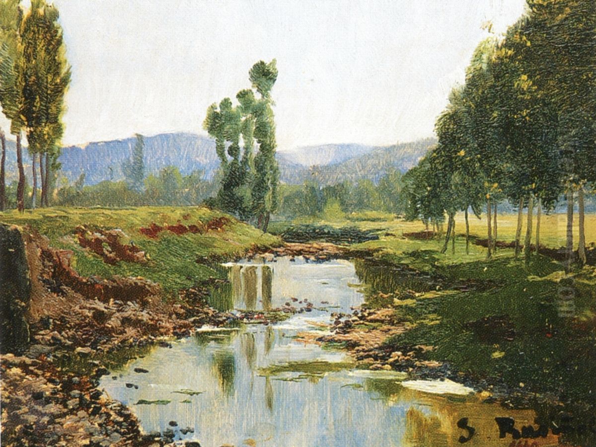 Paisatge Oil Painting by Santiago Rusinol i Prats
