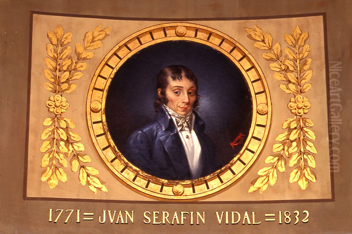 Retrat de Joan Serafin Vidal Oil Painting by Cristofol Montserrat i Jorba