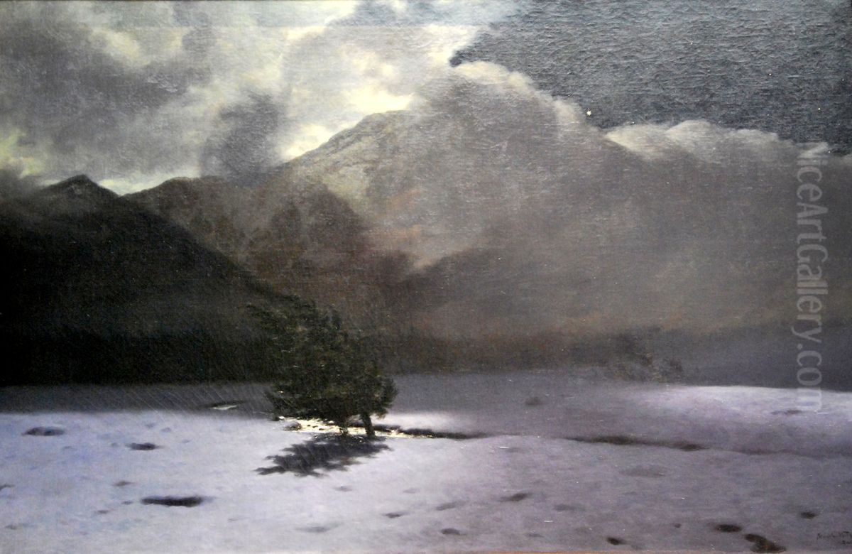 'Halny wind' Oil Painting by Stanislaw Witkiewicz