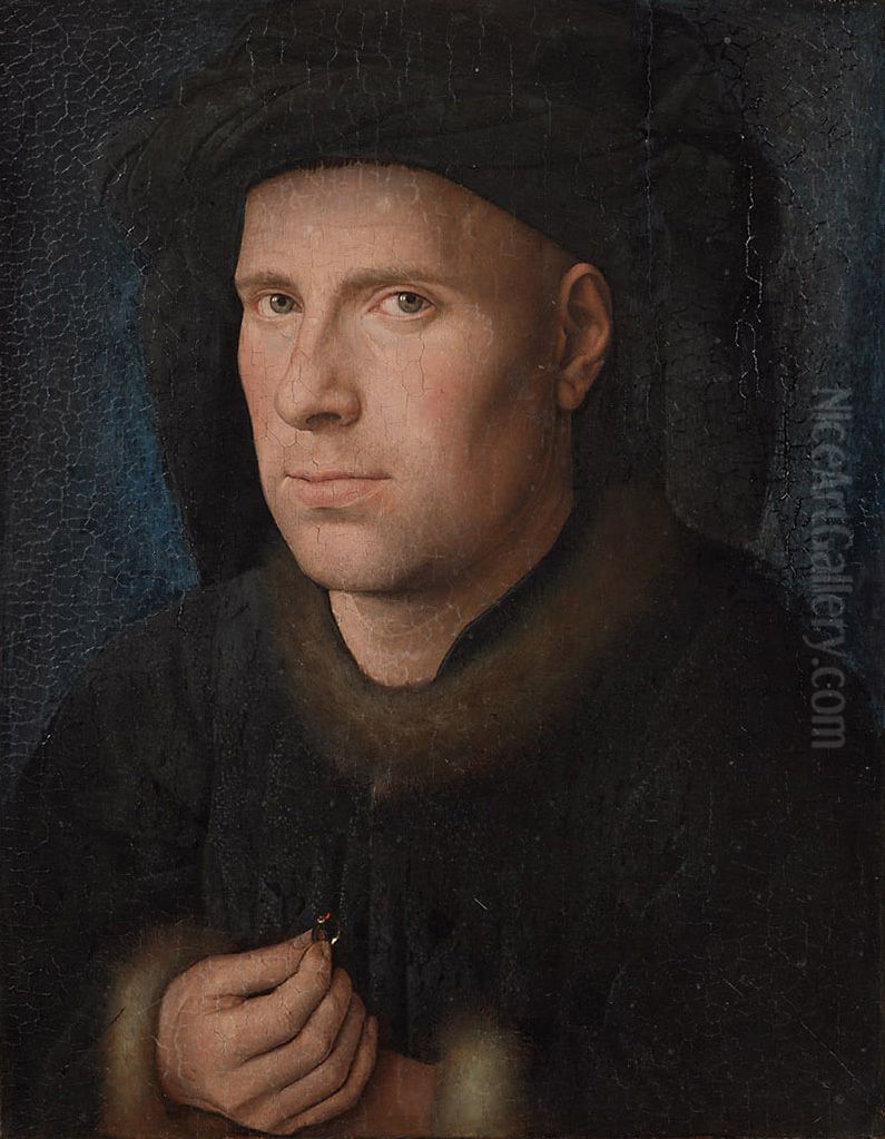 Der Goldschmied Jan de Leeuw (1401- nach 1456) Oil Painting by Jan Van Eyck
