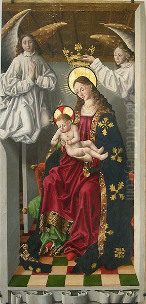 The Virgin and the Child with the parrot Oil Painting by Fernando Gallego
