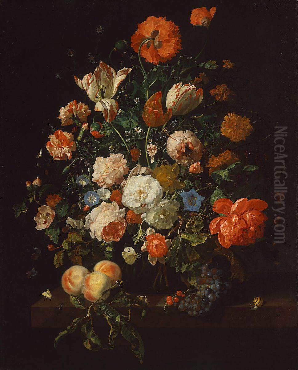 Blumenstrauss Oil Painting by Rachel Ruysch