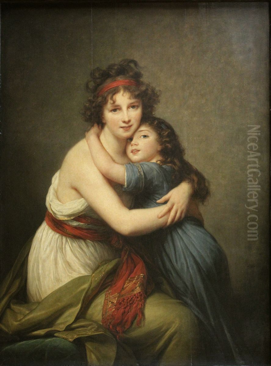 Elisabeth Louise Vigee-Lebrun, Madame Vigee-Lebrun et sa fille Oil Painting by Elisabeth Louise Vigee Le Brun