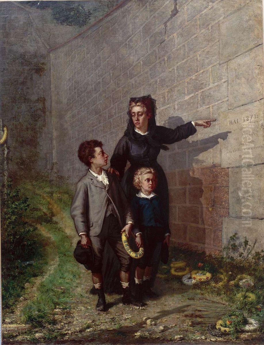 La Veuve du fusille Oil Painting by Louis-Ernest Pichio