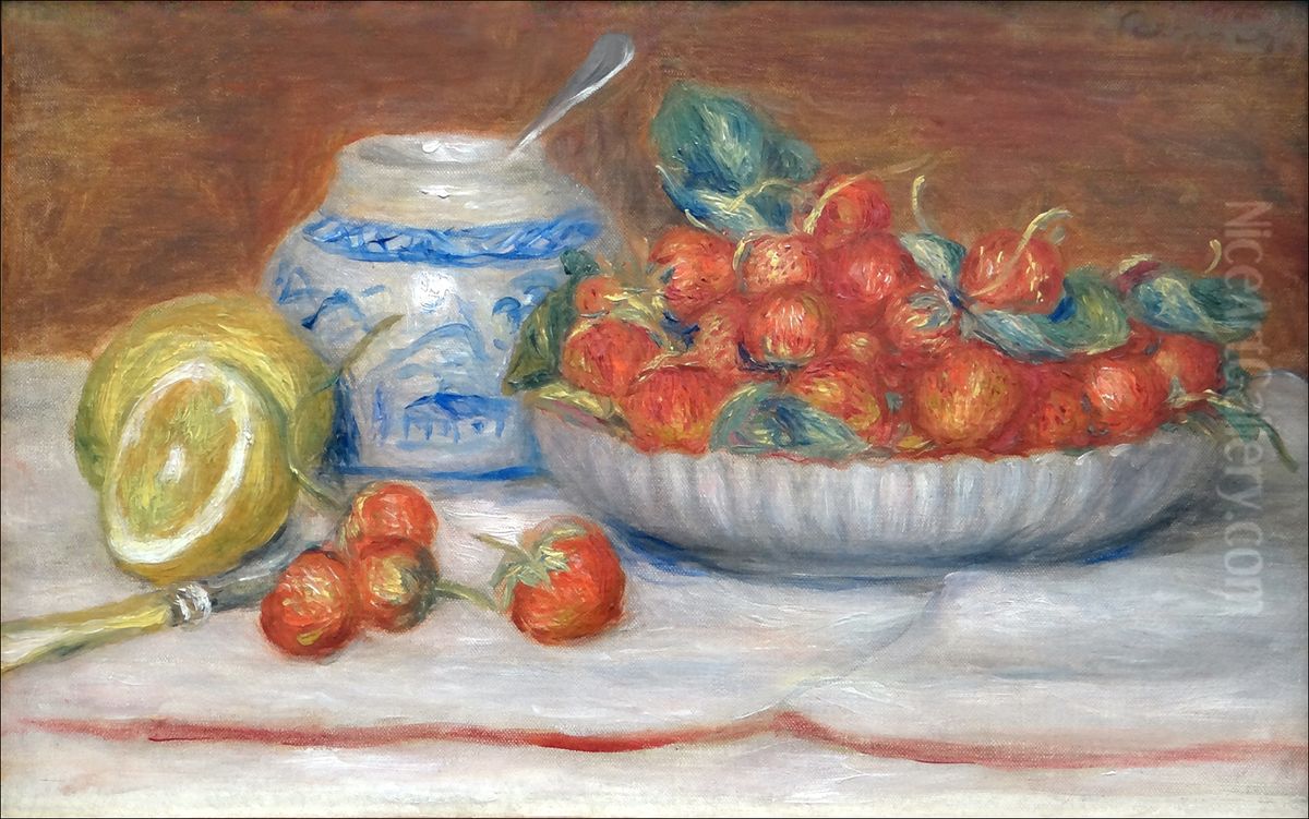 Strawberries Oil Painting by Pierre Auguste Renoir