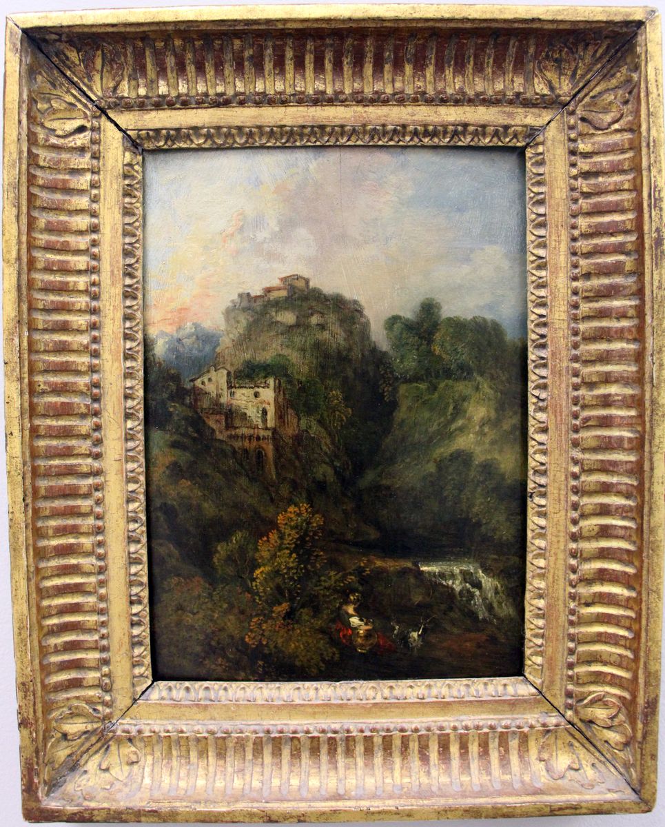 Paysage a la chevre Oil Painting by Jean-Antoine Watteau