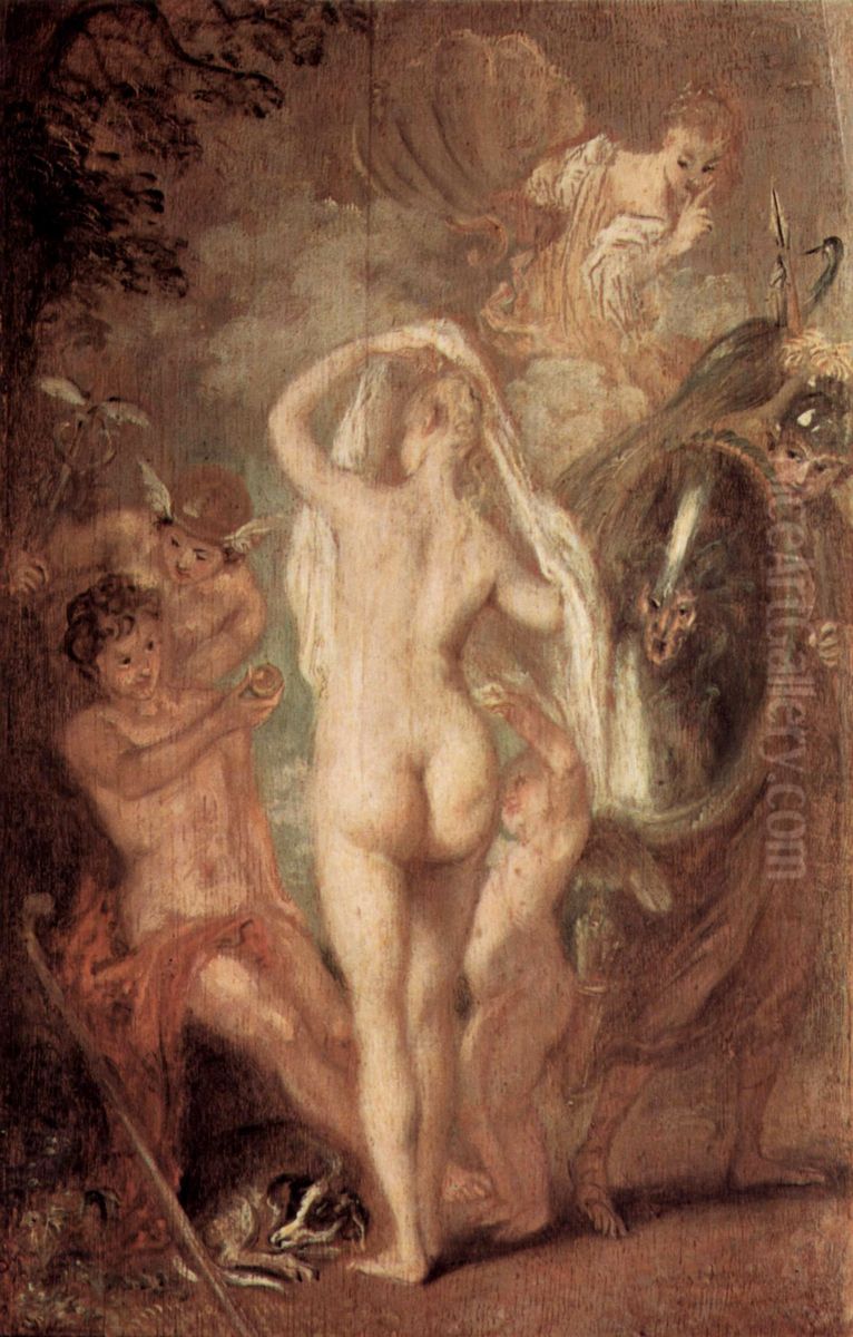 Das Urteil des Paris Oil Painting by Jean-Antoine Watteau