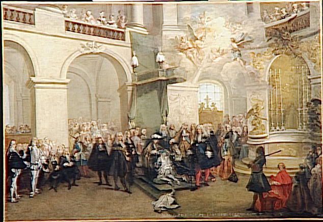 La remise de l'Ordre du-Saint-Esprit Oil Painting by Nicolas Lancret