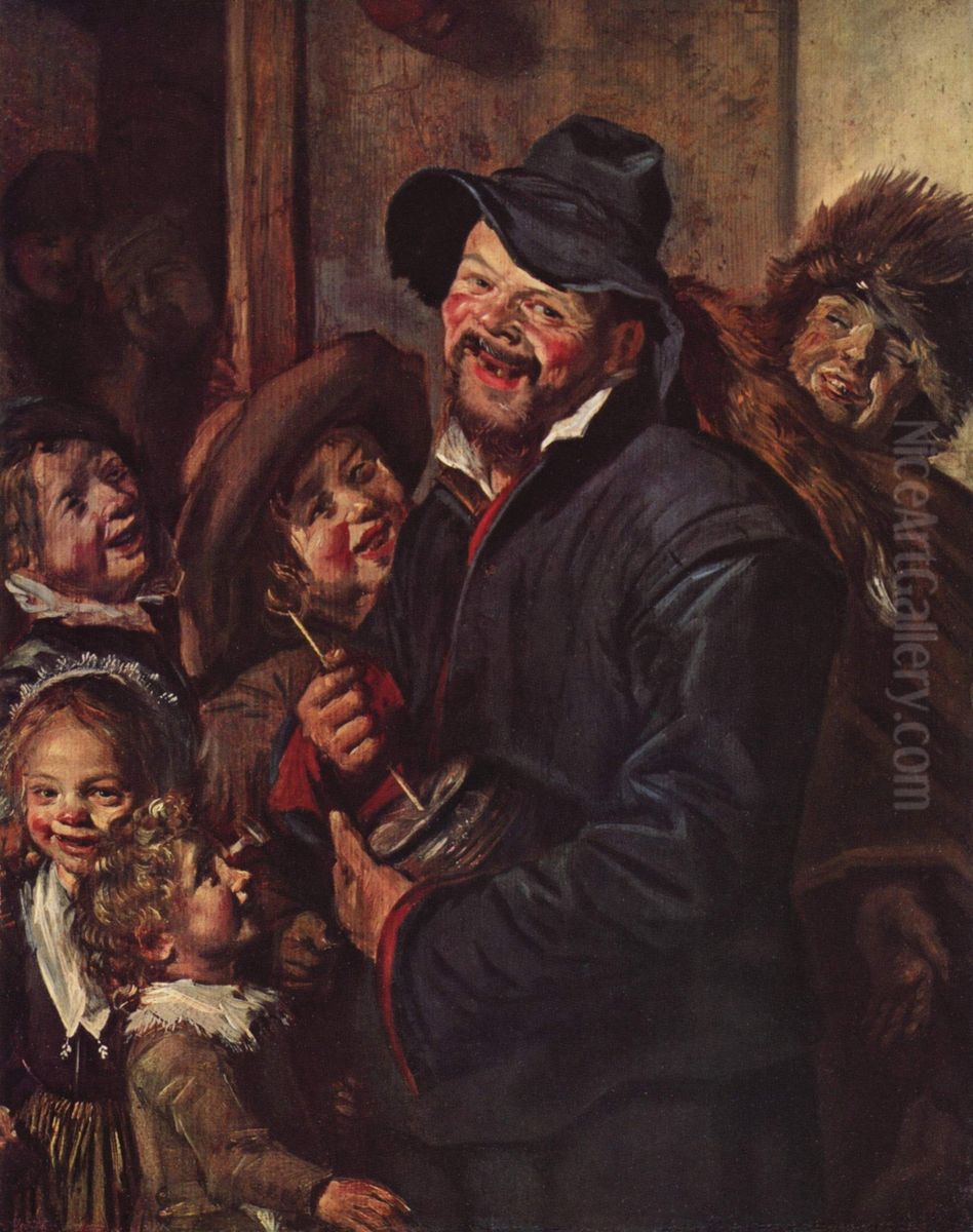 Rommelpot-Spieler Oil Painting by Frans Hals