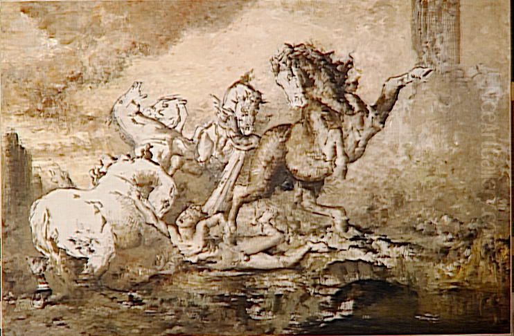 Diomedes Devoured by His Own Horses Oil Painting by Gustave Moreau
