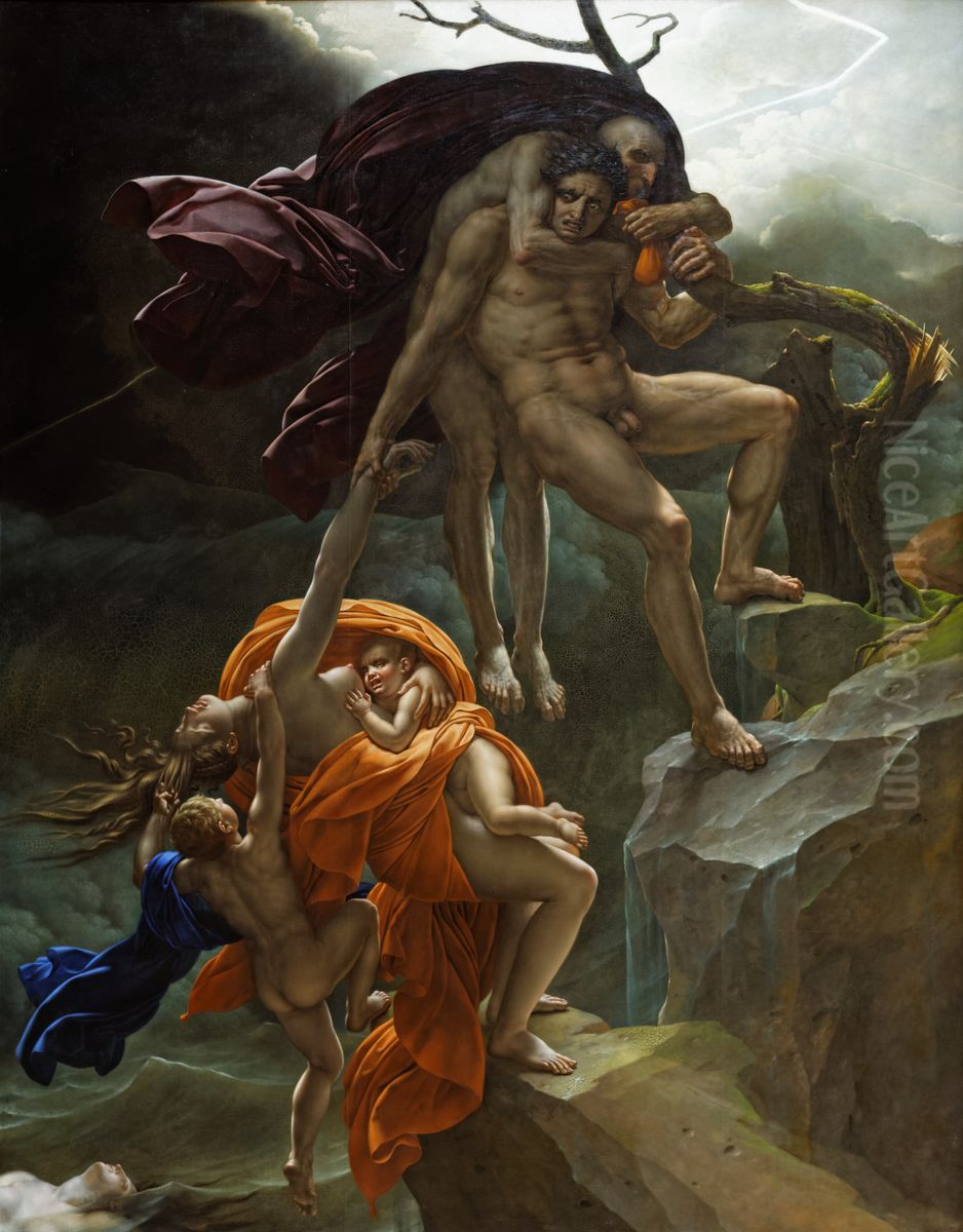 Scene of the Flood Oil Painting by Anne-Louis Girodet de Roucy-Triosson