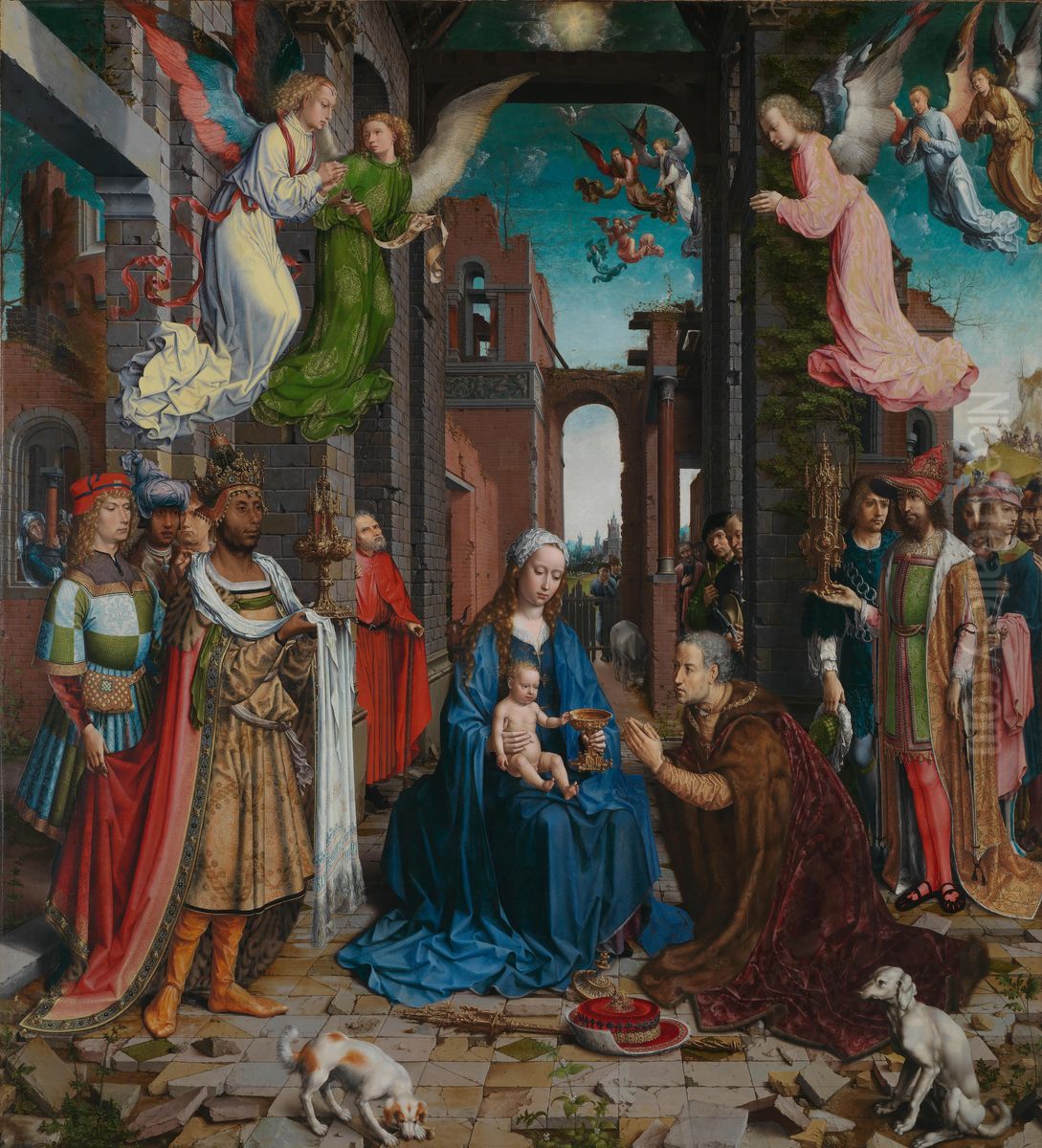 Adoration of the Magi Oil Painting by Jan Gossaert