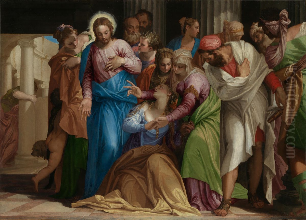 The Conversion of Mary Magdalene Oil Painting by Paolo Veronese (Caliari)