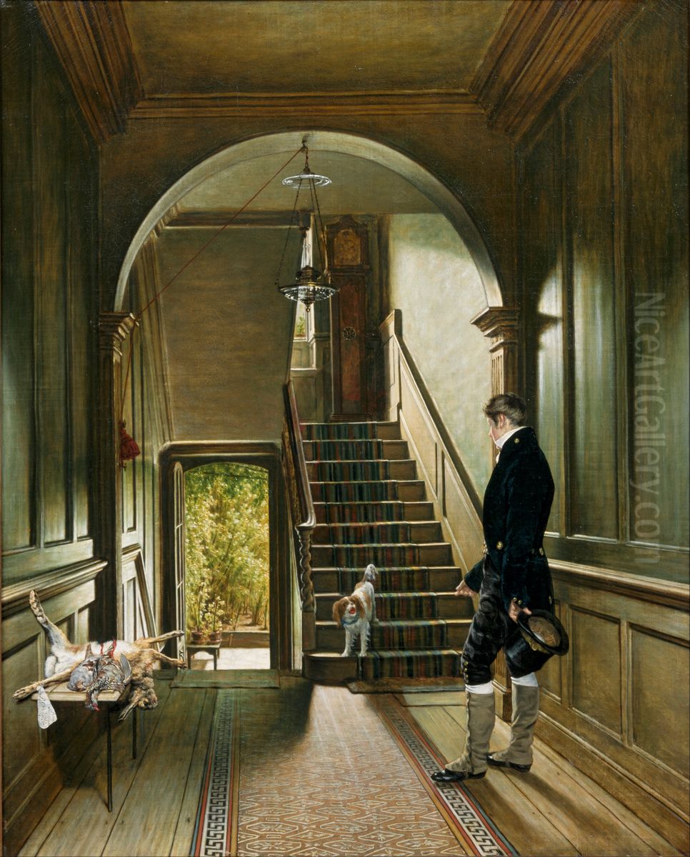 The Staircase of the London Residence of the Painter Oil Painting by Pieter Christoffel Wonder