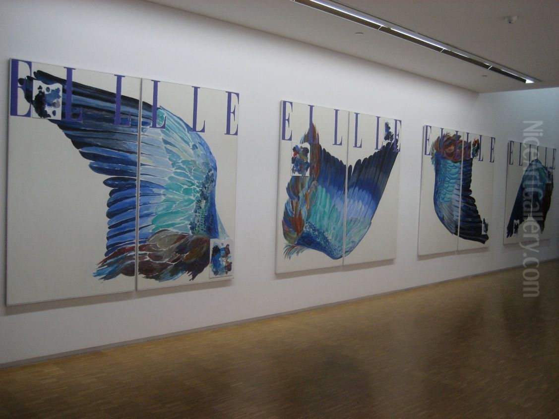 Grande Predelle Rainbow Elbow Oil Painting by Agnes Thurnauer