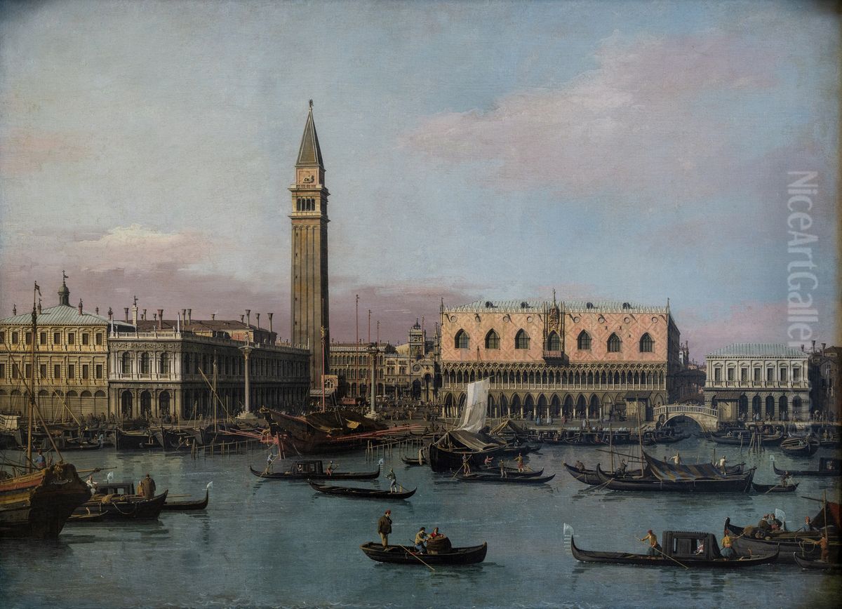 Piazzetta und Bacino di San Marco Oil Painting by Canaletto