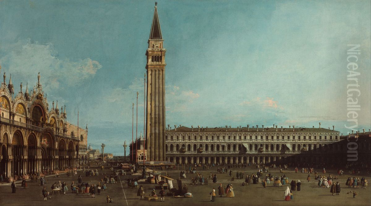 The Piazza San Marco, Venice Oil Painting by Canaletto