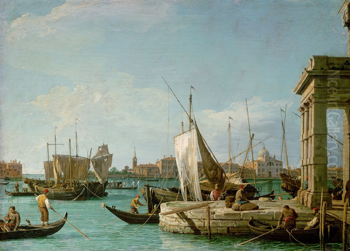 La Punta della Dogana Oil Painting by Canaletto