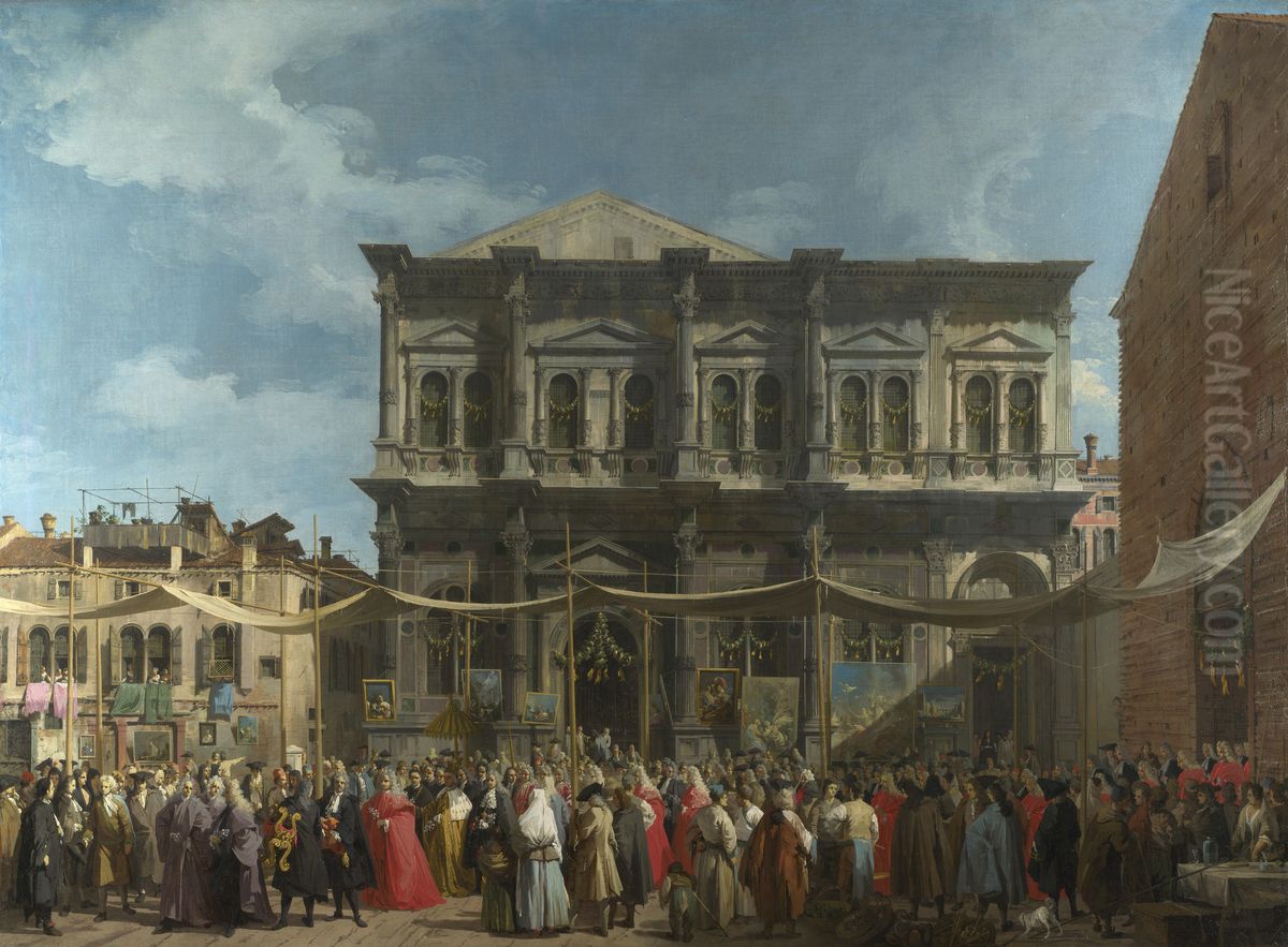 The Feast Day of Saint Roch Oil Painting by Canaletto