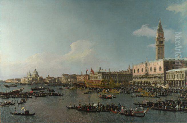 The Basin of San Marco on Ascension Day Oil Painting by Canaletto