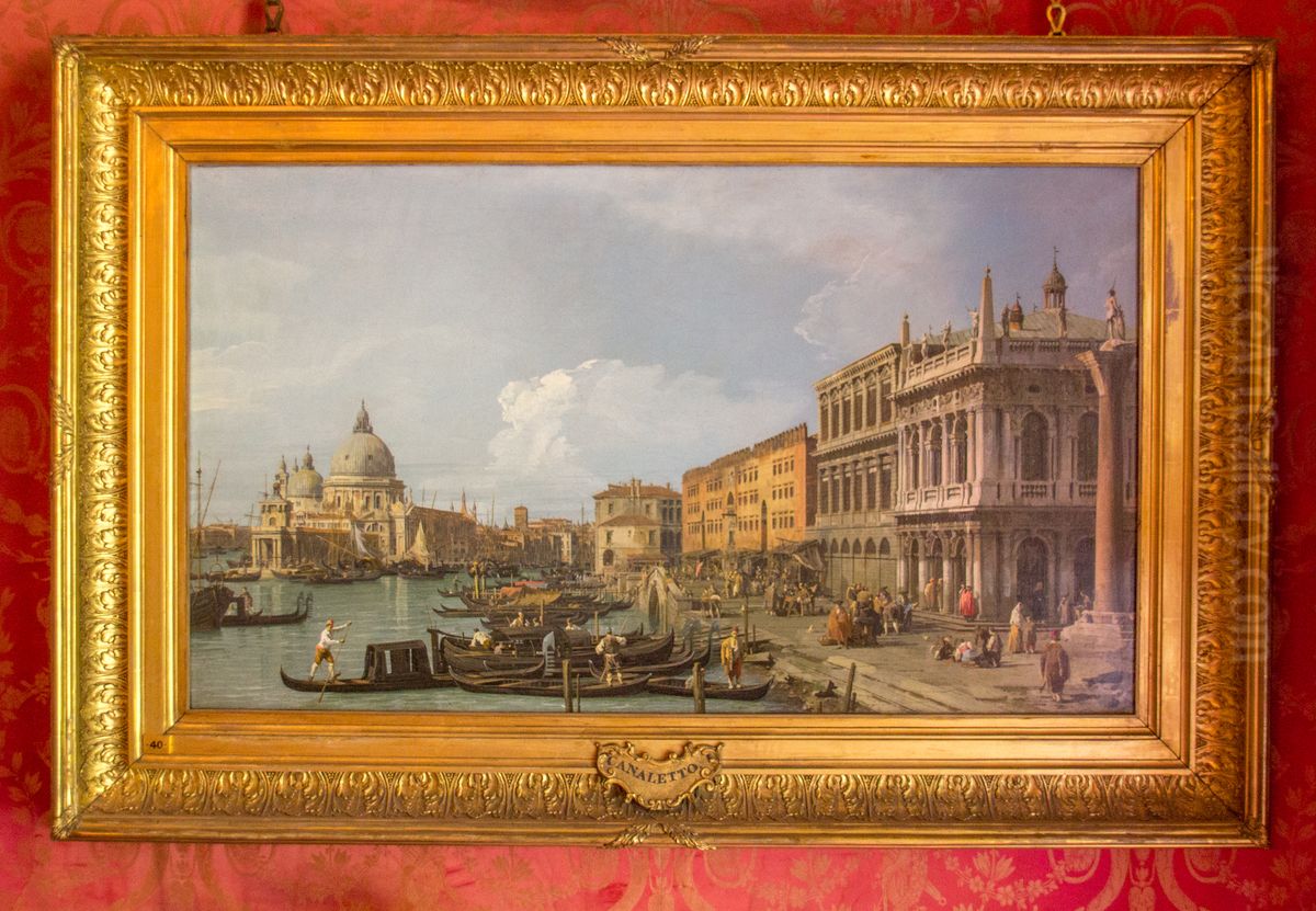 The Grand Canal, Piazzetta and Dogana, Venice Oil Painting by Canaletto