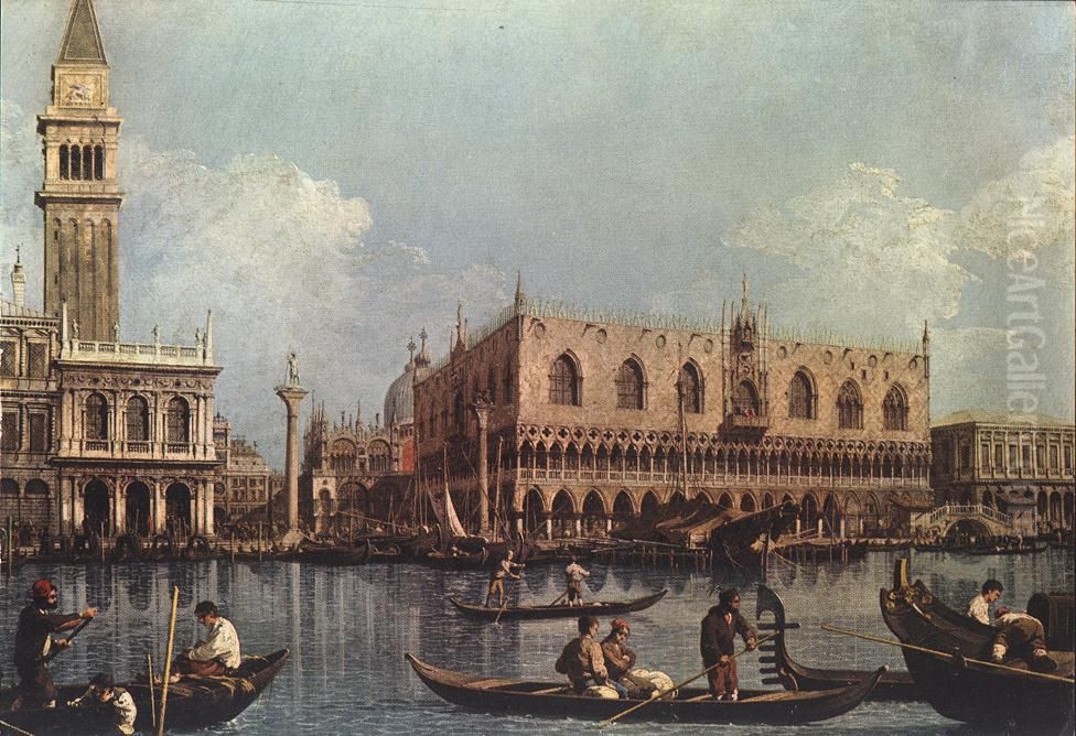 View of the Bacino di San Marco Oil Painting by Canaletto