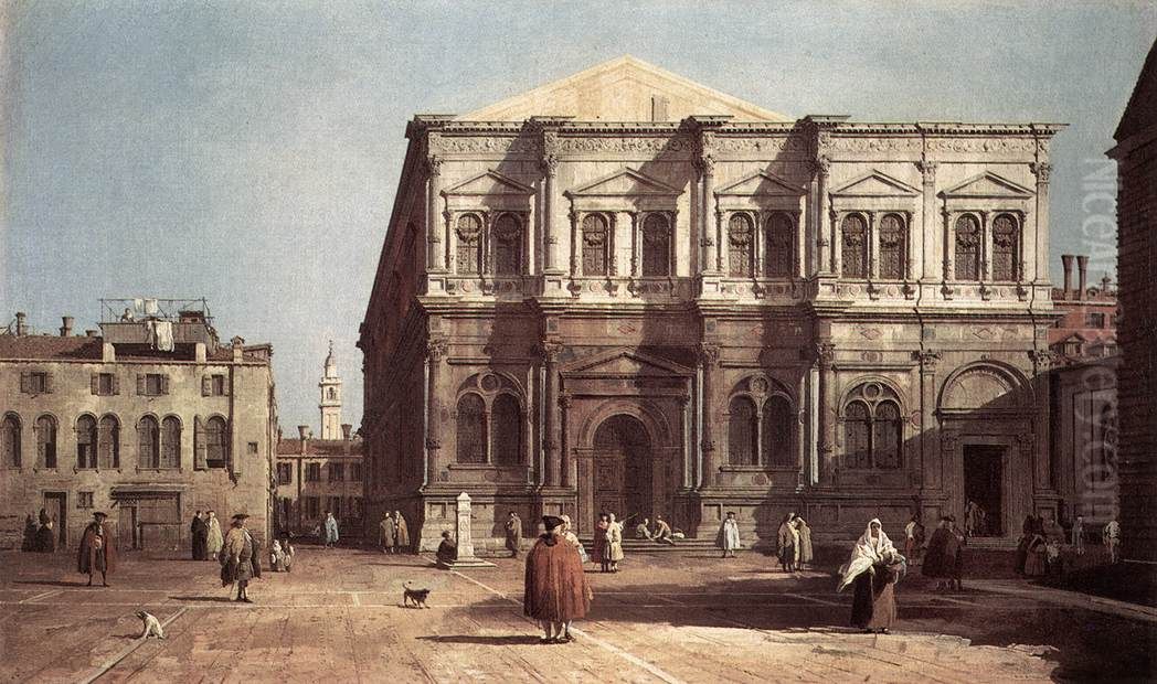 Campo San Rocco Oil Painting by Canaletto