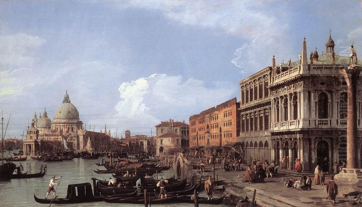 The Molo: Looking West Oil Painting by Canaletto