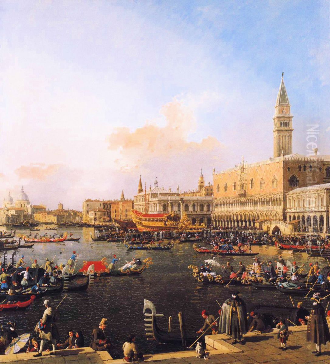Venice, Bacino di San Marco on Ascension Day Oil Painting by Canaletto