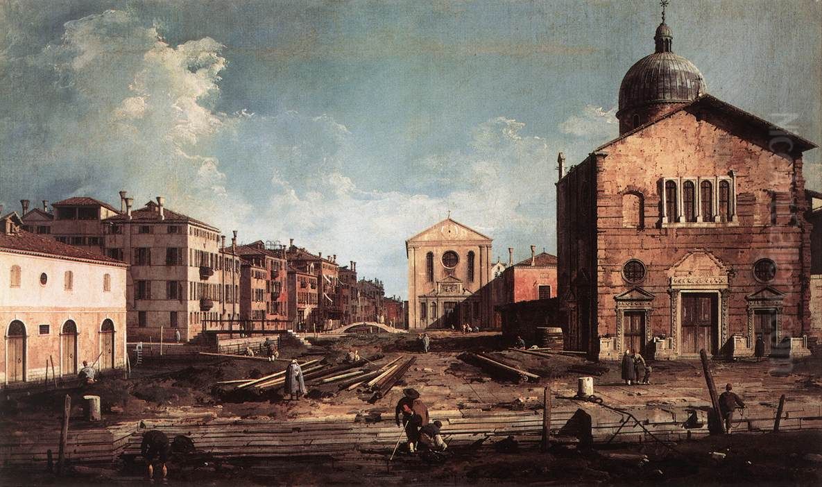 View of San Giuseppe di Castello Oil Painting by Canaletto
