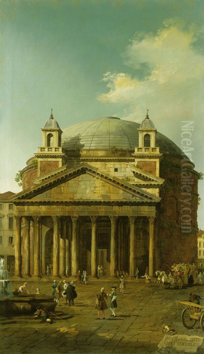 Rome: The Pantheon Oil Painting by Canaletto