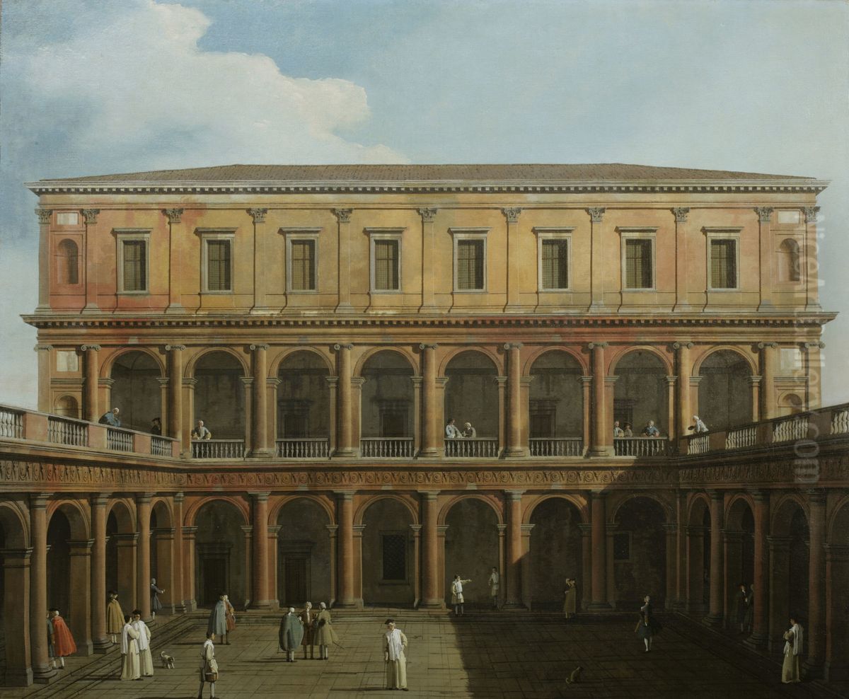 Caprice View of the Monastery of the Lateran Canons. Oil Painting by Canaletto