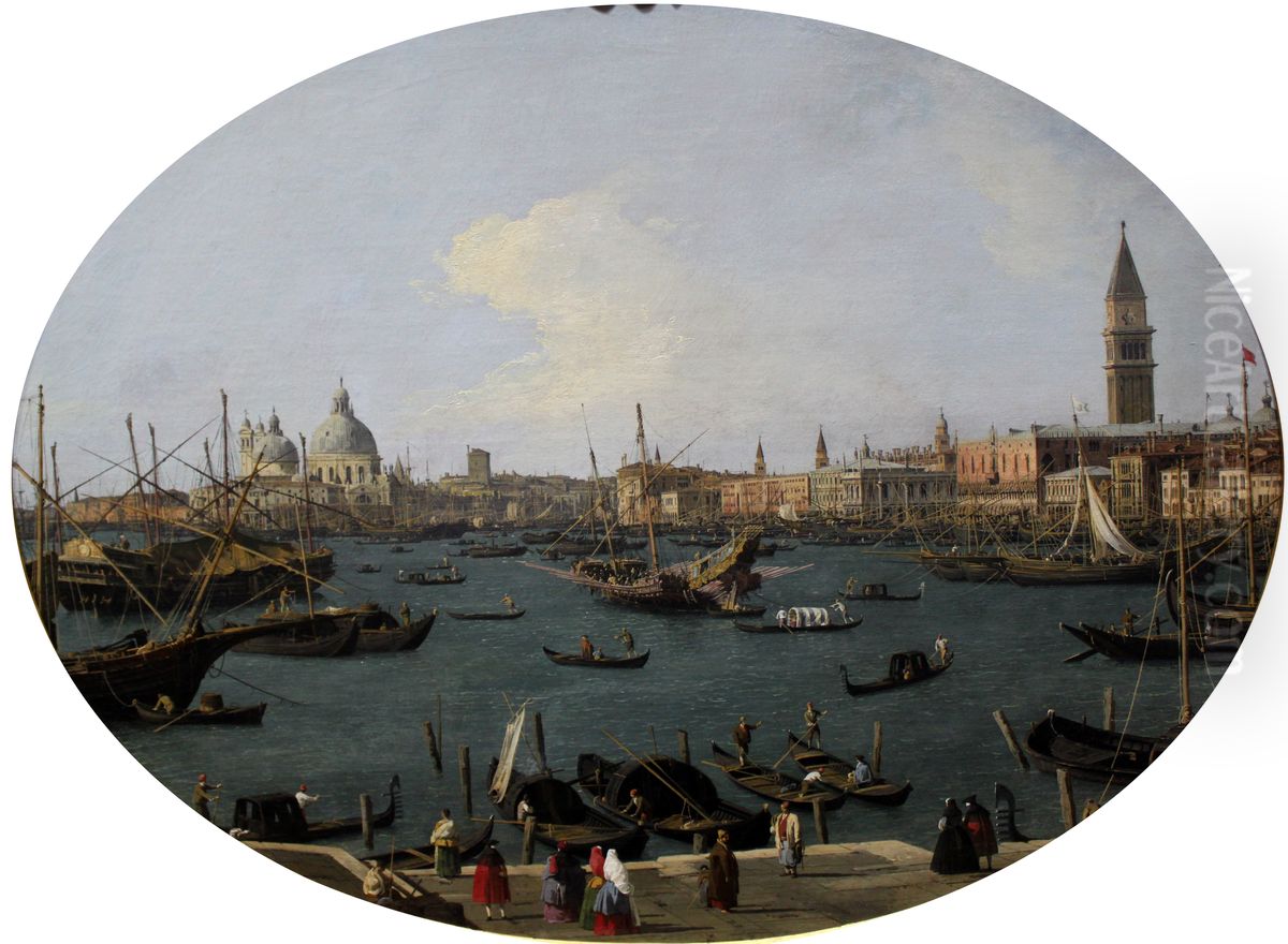 Ansicht des Bacino di San Marco in Venedig Oil Painting by Canaletto