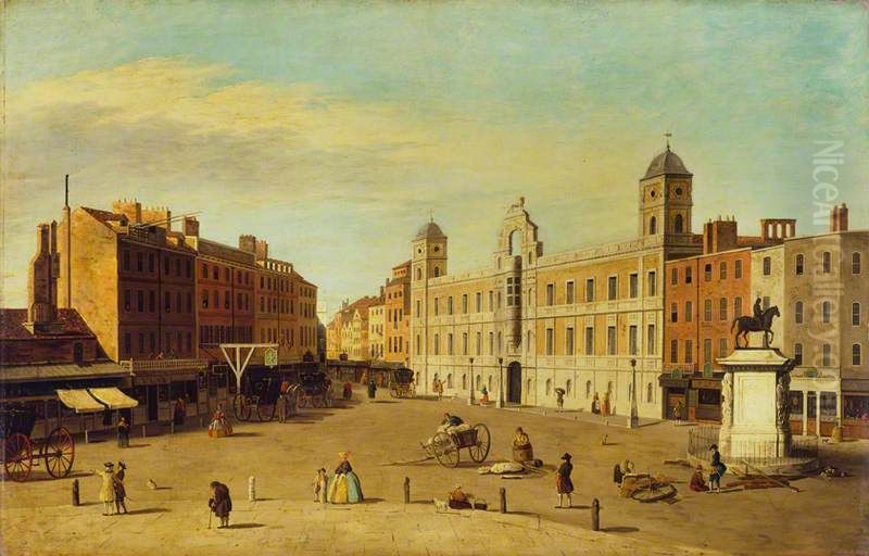 Northumberland House Oil Painting by Canaletto