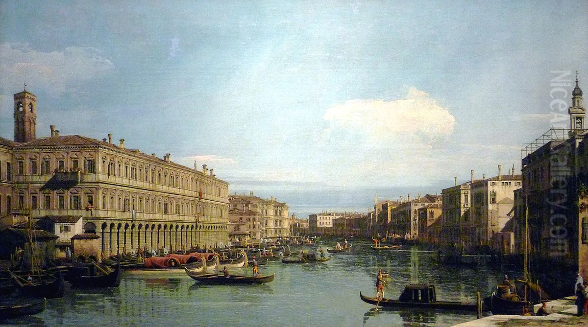 View of the Grand Canal Oil Painting by Canaletto