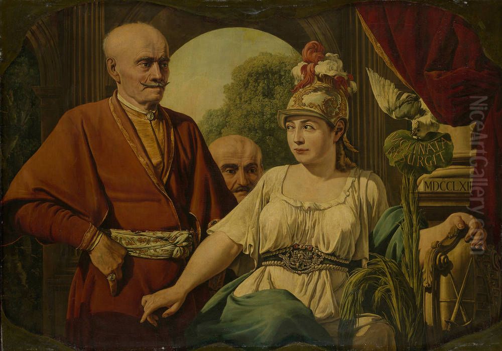 Allegory Inclinata Resurgit Oil Painting by Bernardo Bellotto